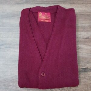 Vintage Sears Kings Road Shop Orlon Acrylic Cardigan Sweater Mens XL Tall